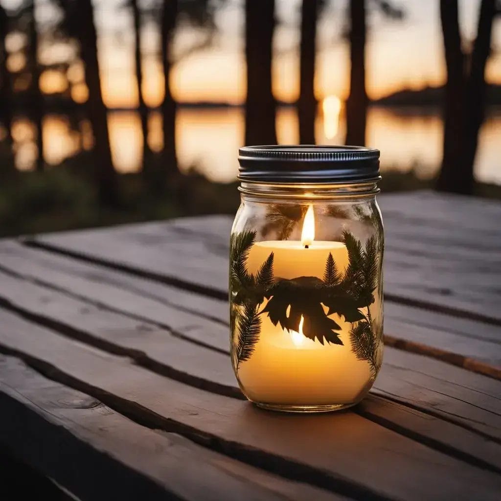Mason jar diy camping lantern.