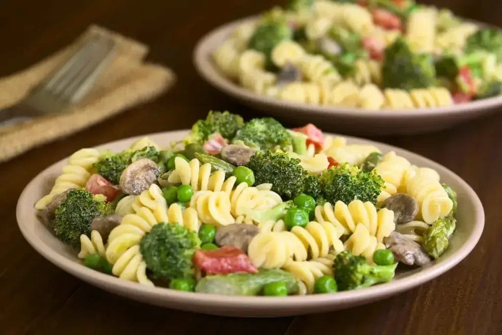 Pasta primavera salad.