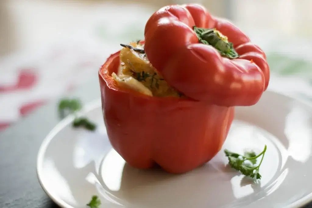 Stuffed red Bell Pepper